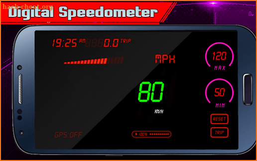 Speedometer - Digi Heads Up Display GPS Meter screenshot