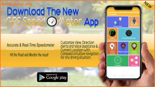 Speedometer: GPS HUD, Driving Directions & Compass screenshot