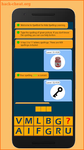 Spelling Quiz Chatbot -Spellbot for spelling learn screenshot