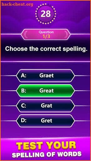 Spelling Quiz - Spell learning Trivia Word Game screenshot