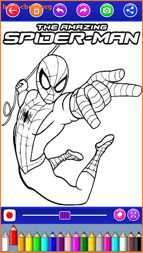 spider boy coloring many of super heros game screenshot