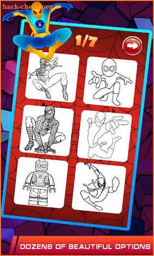 spider boy coloring superhero screenshot