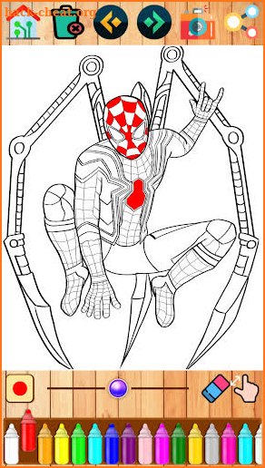 spider boy coloring superheros screenshot