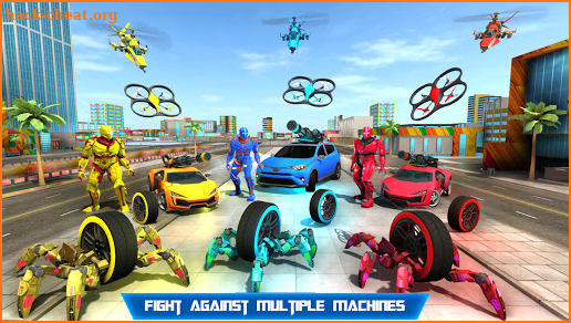 Spider Car Wheel Robot Game - Drone Robot Games 3D screenshot