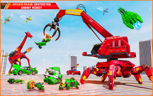 Spider Crane Robot Car Game – Giraffe Robot Games screenshot