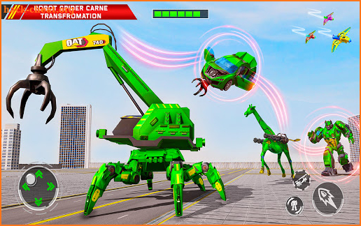 Spider Crane Robot Car Game – Giraffe Robot Games screenshot