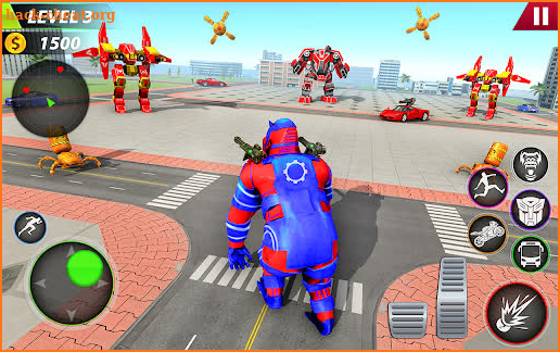 Spider Gorilla Robot Transform Rope Hero: Car Game screenshot