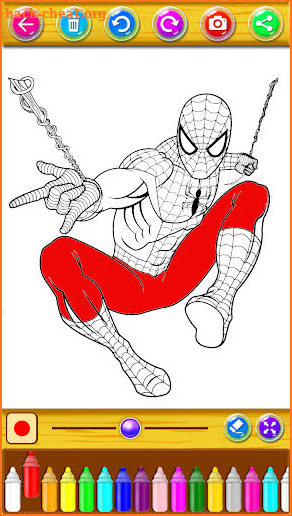 Spider Hero Coloring screenshot