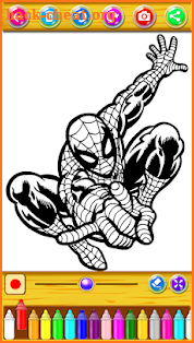 Spider hero coloring book : Peter secret identity screenshot