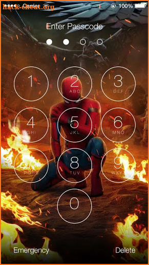 Spider-Man Home Coming Lock Screen screenshot