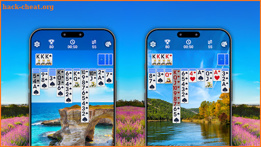 Spider Solitaire, large cards screenshot