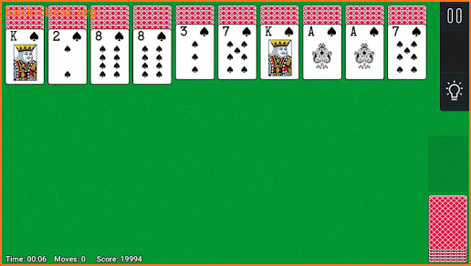 Spider Solitaire One Suit screenshot