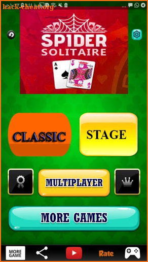 Spider solitaire online screenshot