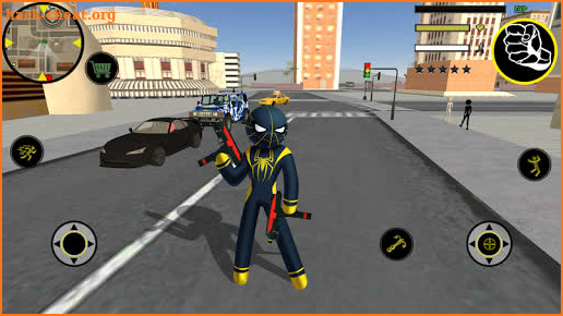 Spider Stickman Rope Hero black Venom : Gangstar screenshot