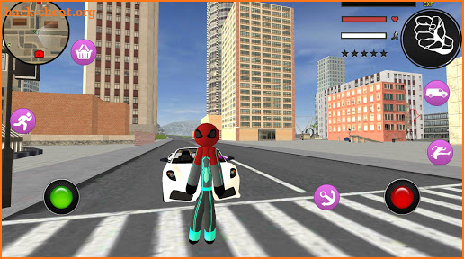 Spider Stickman Rope Hero Crime City bBattle screenshot