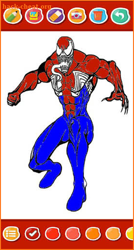 Spider super hero coloring screenshot