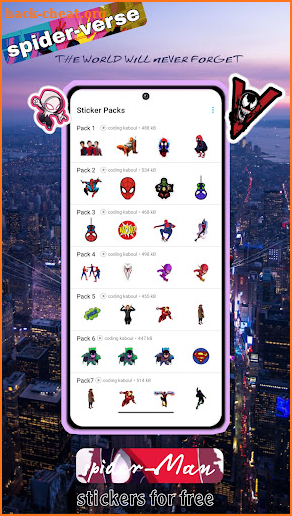 Spider-Verse Movie Stickers GB screenshot