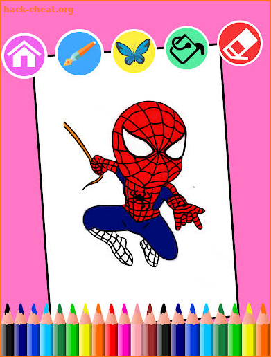 spider woman coloring super heros screenshot