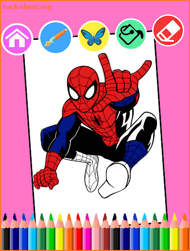 spider woman coloring super heros screenshot