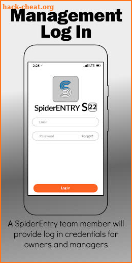 SpiderENTRY Management App screenshot