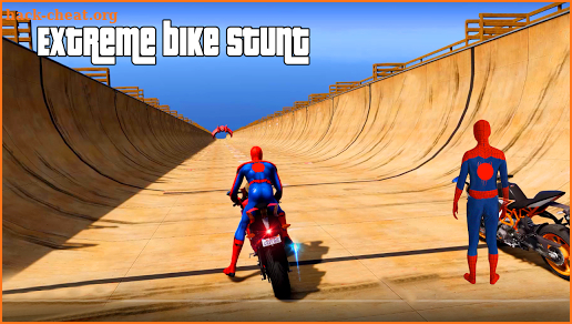 Spiderman Impossible Mega Ramp Bike BMX Track screenshot