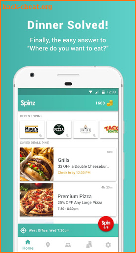 Spinz - Save money at local restaurants screenshot