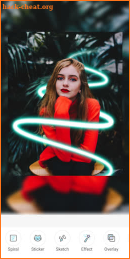 Spiral Effect, Neon Light - Photo Collage Editor screenshot