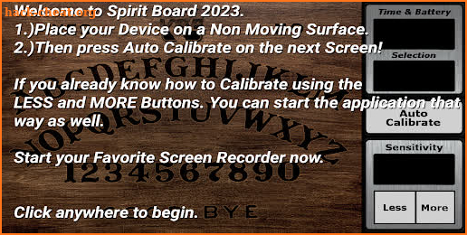 Spirit Board 2023 screenshot