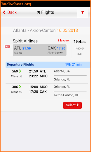 Spirit Booking screenshot