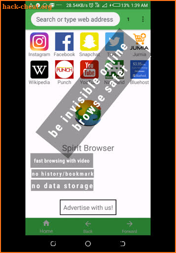 Spirit Browser screenshot