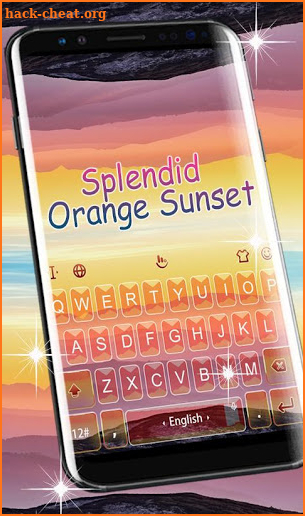 Splendid Orange Sunset Keyboard Theme screenshot