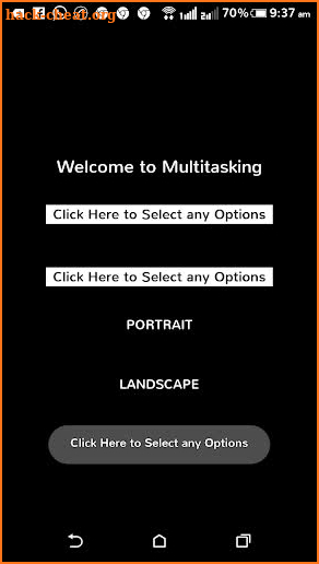 Split screen Multi Tasking app screenshot