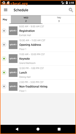 Splunk Events screenshot