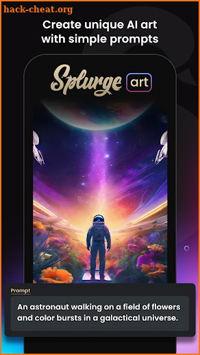 Splurge Art AI Image Generator screenshot