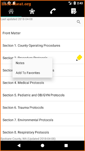 Spokane County EMS Protocols screenshot