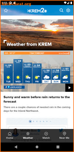 Spokane News from KREM screenshot