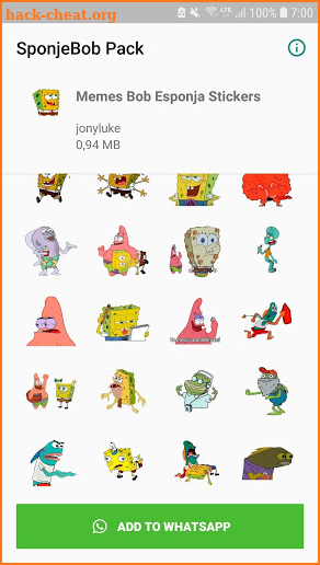 Sponge meme Stickers (WAStickerApps) screenshot