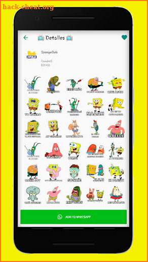 Sponge Stickers for WhatsApp screenshot