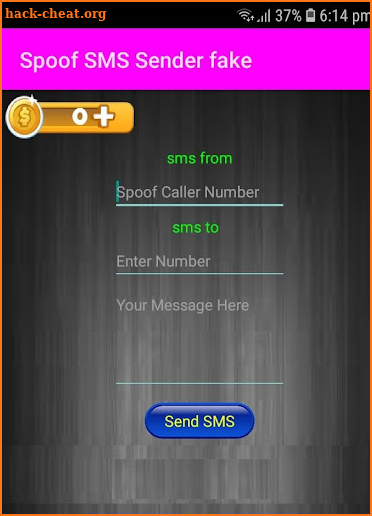 Spoof SMS Sender fake screenshot