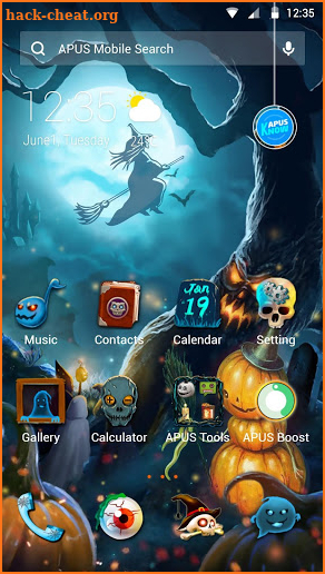 Spooky Halloween APUS Launcher theme screenshot