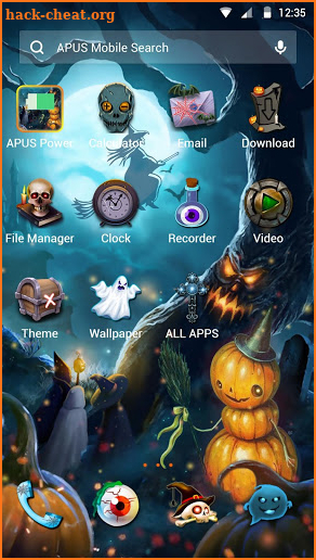 Spooky Halloween APUS Launcher theme screenshot