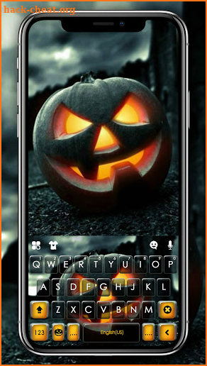 Spooky Pumpkin Keyboard Background screenshot