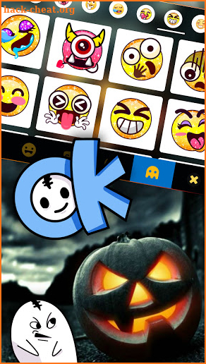 Spooky Pumpkin Keyboard Background screenshot