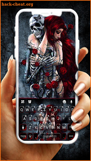 Spooky Skeleton Love Keyboard Theme screenshot