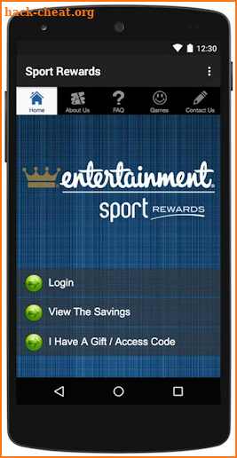 Sport Rewards screenshot