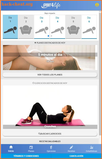 Sport4life: Exercises and workout at home screenshot