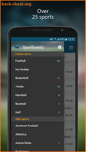 SportEventz - Live sport on TV screenshot