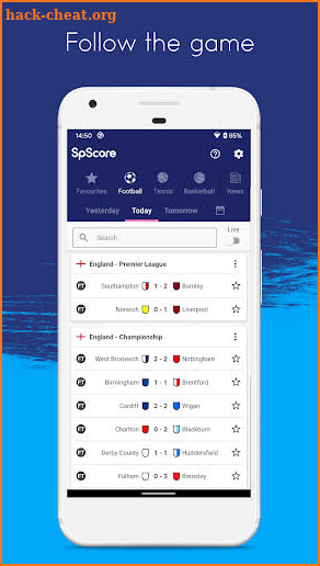 SportPesa Score: Sport results screenshot