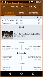 Sports Alerts - NCAA Basketball edition screenshot