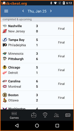 Sports Alerts - NHL edition screenshot
